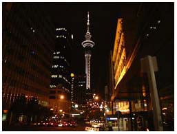 Sky Tower at night, Auckland